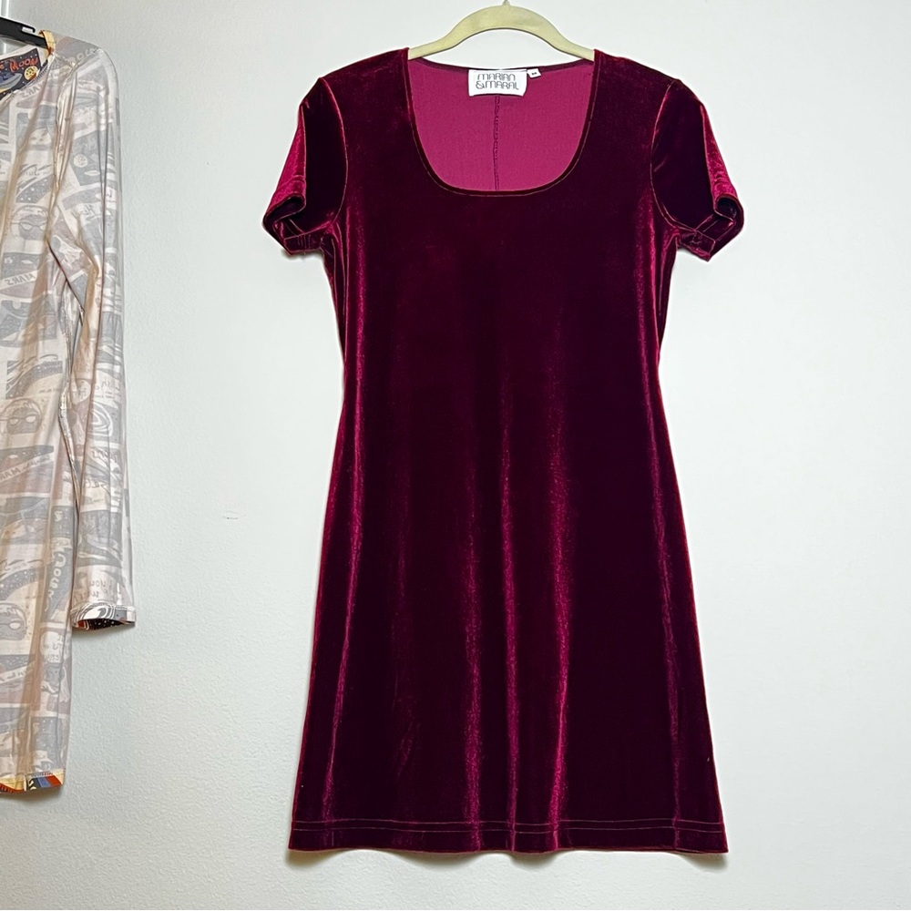 Vintage Velvet Burgundy Dress